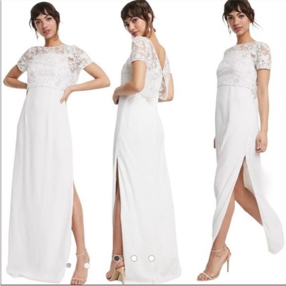French Connection Isla Embellished Column Dress Size 6